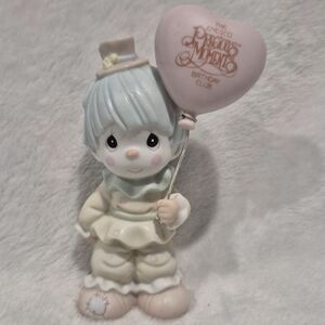 Vintage Precious Moments Figurine with Heart Balloon "Happiness Is Belonging"
